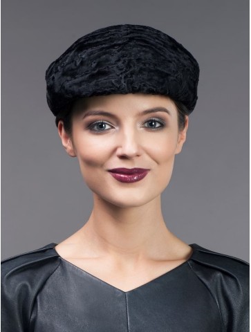 Womens Black Astrakhan Hat